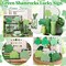 3 Pieces St. Patrick's Day Tiered Tray Decor, St. Patrick's Table Decor Shamrock Wooden Set, Irish-Themed Shamrock Decor, Green Lucky Shamrocks for Home Decor (Light Green)